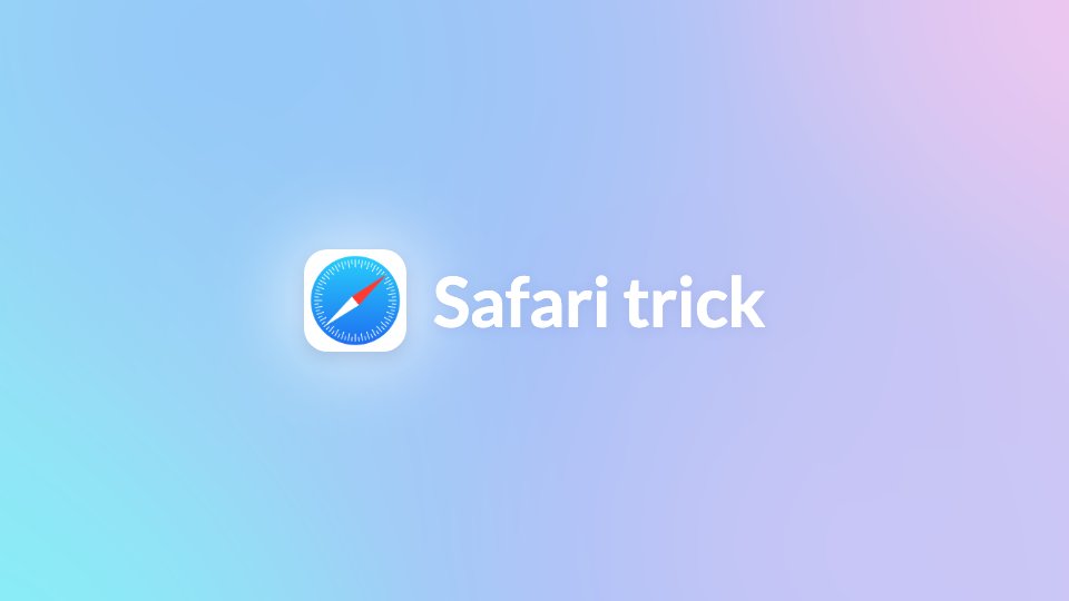 Safari trick performed with Voila on iPhone